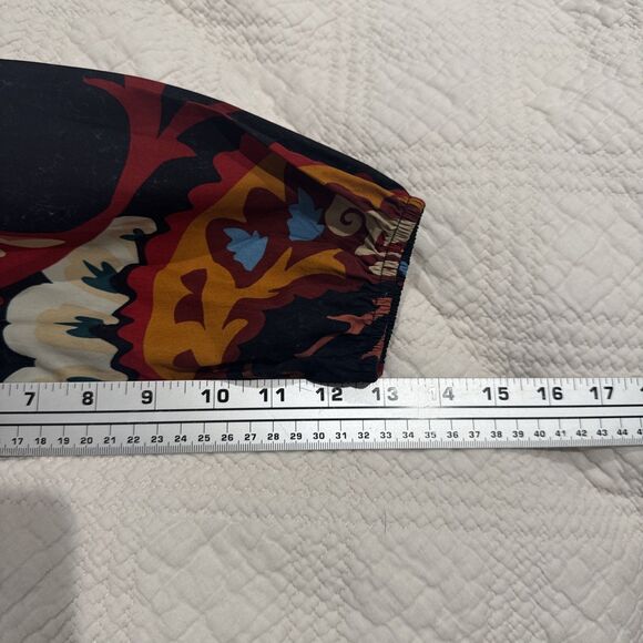 Floral Print Blouse Casual Chic Small Women Long Sleeve - Picture 8 of 8